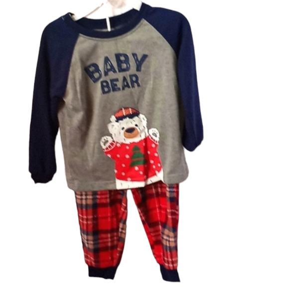 Toddler Bundle 2 fleece 2 piece set unisex size 2t Christmas pajamas - Picture 5 of 6